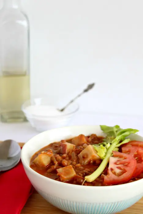 lentil sweet potato & tomato stew | berrysweetlife.com