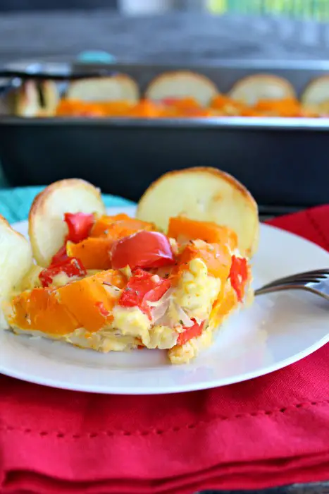 butternut & red pepper quiche with potato base (gluten free) | www.berrysweetlife.com