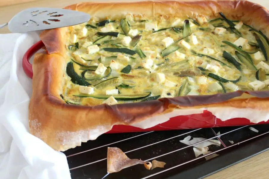 Zucchini & Feta Quiche with Phyllo Pastry | www.berrysweetlife.com