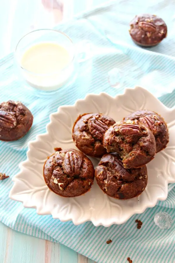 Banana Pecan & Cinnamon Muffins. The BEST banana muffins you'll ever have. Sugar Free recipe! Easy to make. Everyone will love these! | berrysweetlife.com