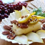 Cream Cheese Appetizer with Poached Pear & Toasted Pecans. A quick & easy recipe that looks and tastes incredible. Your friends & family will be so impressed! Perfect for any occasion | berrysweetlife.com