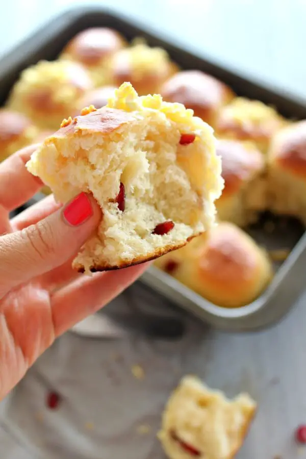 Light & Fluffy Dinner Rolls 2 Ways. An easy recipe for the lightest, fluffiest dinner rolls made 2 ways - cranberry & cheese, and classic. Your family will love these! | www.berrysweetlife.com