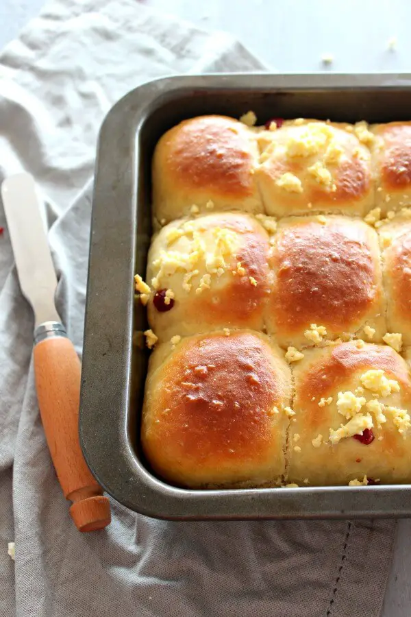 Light & Fluffy Dinner Rolls 2 Ways. An easy recipe for the lightest, fluffiest dinner rolls made 2 ways - cranberry & cheese, and classic. Your family will love these! | www.berrysweetlife.com