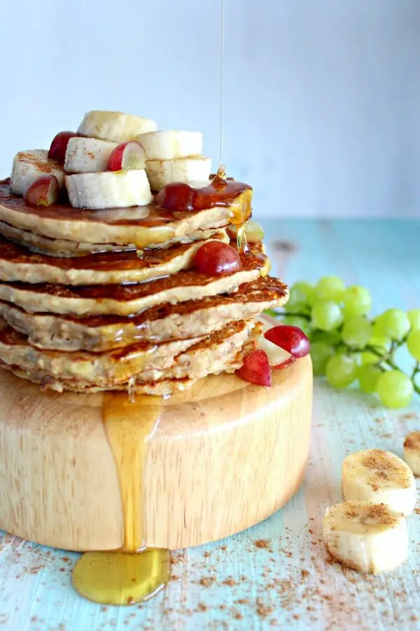 Healthy Oatmeal Bran Banana Pancakes - Berry Sweet Life