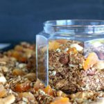 Honey Bran Granola with Almonds & Apricots. Healthy granola recipe, refined sugar free! Easy to make and very delicious. A great way to start your day! | berrysweetlife.com