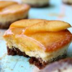 Mini Lemon & Ginger Cheesecake with Peach Coulis. Easy dessert recipe. Delicious creamy melt in the mouth baked fruit cheesecakes. Makes 16. You will love this recipe! | berrysweetlife.com