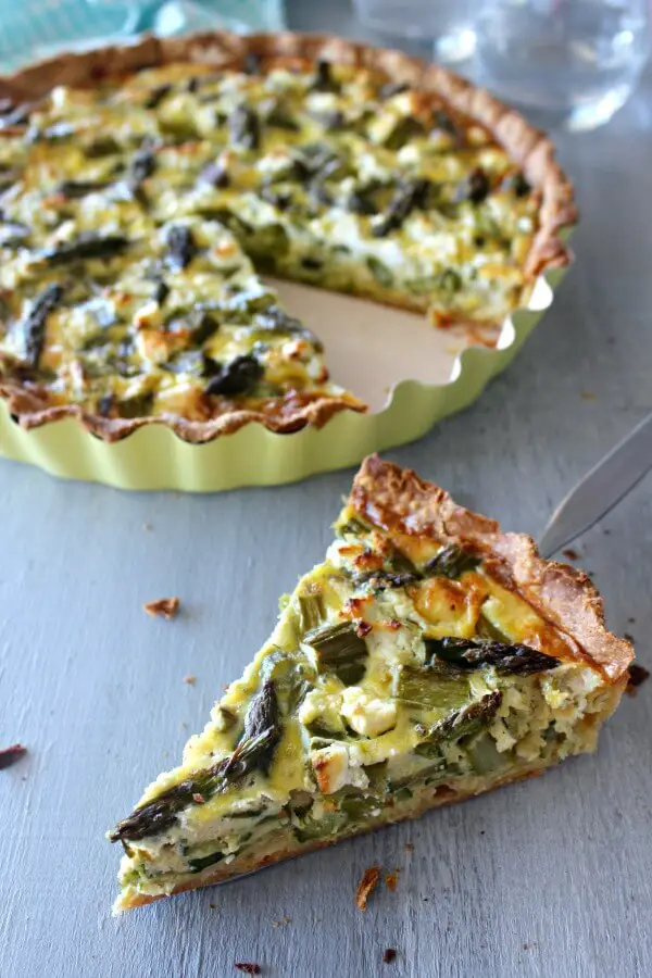 Asparagus Courgette & Goats Cheese Quiche - Berry Sweet Life