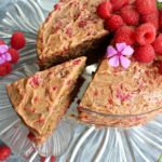 Chocolate Chip Raspberry Coffee Cake. A DELICIOUS and indulgent cake perfect for special occasions. It's easy to make and only takes 25 minutes to cook! | berrysweetlife.com