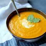 Clean Eating Carrot Turmeric Ginger Soup. The healthiest, most scrumptious soup ever! Even the fussiest eater will love this one, perfect for a light lunch or a simple supper for the family | berrysweetlife.com