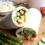 Asparagus Sun Dried Tomato Hummus Wraps. Very quick & easy wraps that are delicious and healthy, perfect for entertaining or a quick family meal | berrysweetlife.com