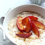 Caramelised Plum Oatmeal Bowls. Healthy, creamy, delicious breakfast in minutes! The whole family will love this recipe | berrysweetlife.com