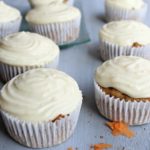 Easy Cream Cheese Frosted Carrot Pecan Cupcakes. Delicious nutty carrot cupcakes made with brown flour. Great for birthdays, kids & adults adore these | berrysweetlife.com