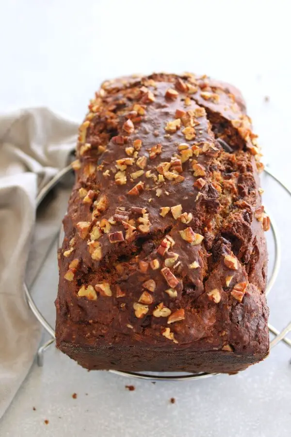 Banana Nut Chocolate Chip Bread. Healthy, moist, quick to prepare and completely delicious! The perfect good-for-you sweet bread for any occasion | berrysweetlife.com