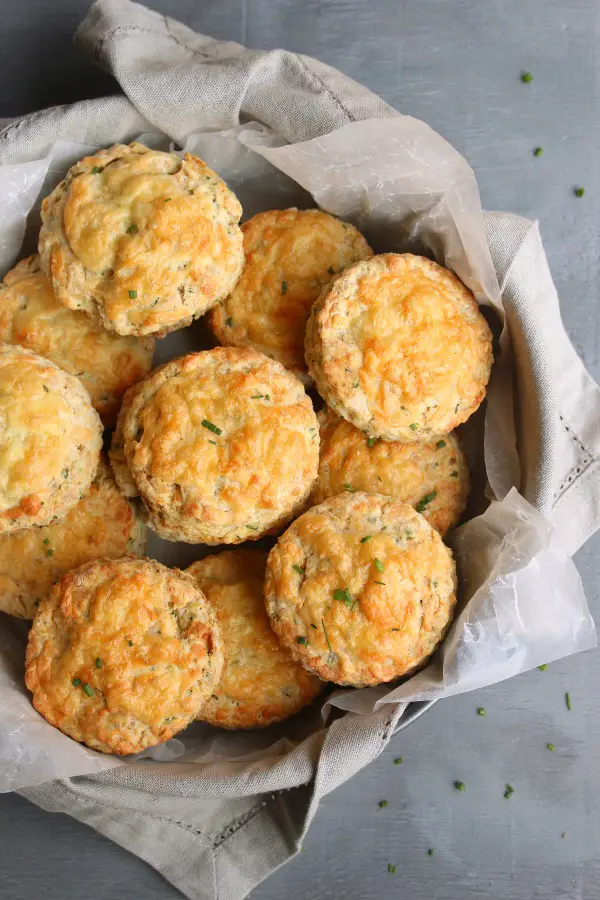 The best ever Savoury Cheese & Chive Scones are soft & flaky with melted cheese on top, they're easy to make and bake to golden perfection in 20 minutes | berrysweetlife.com