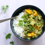 Vegetable Coconut Thai Green Curry. Clean eating, spicy & delicious! On the table in 30 minutes, this is Thai curry at it's best | berrysweetlife.com