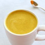 Golden Milk Turmeric Ginger Latte. A healthy, tasty latte with many vitamins, minerals, antioxidants and anti-inflammatory properties. It's slightly sweet, spicy, thick and comforting! | berrysweetlife.com