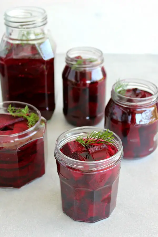 5 Ingredient Healthy Pickled Beets. No sugar, lightly pickled, delicious Super Food beets that will last for weeks in the fridge! Just under an hour to prepare | berrysweetlife.com