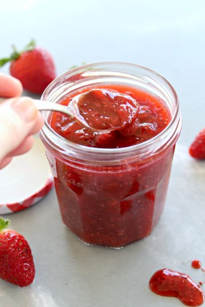 Sugar Free Strawberry Chia Seed Jam - Berry Sweet Life