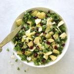 Super healthy, crunchy and tasty Kale Apple Cranberry Salad With Sesame Dressing is quick and easy to make, the ideal side dish for any occasion | berrysweetlife.com