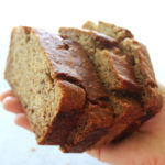 A Completely Healthy Banana Bread recipe that is super moist and delicious! This recipe has no sugar, healthy fats, wholewheat flour, and is more “banana with a little bread than bread with a little banana!” | berrysweetlife.com