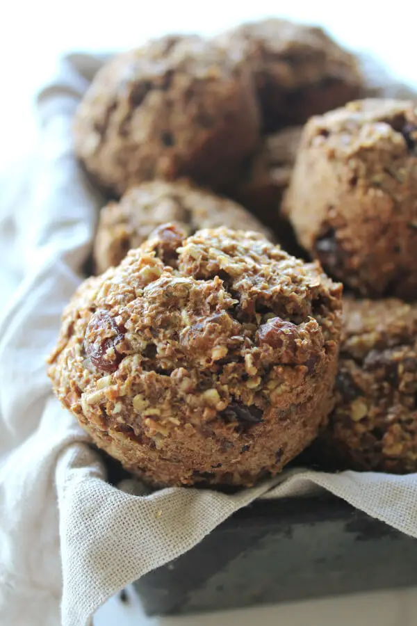 Sugar And Dairy Free Raisin Bran Muffins | berrysweetlife.com