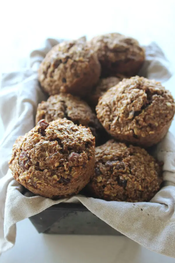 Sugar And Dairy Free Raisin Bran Muffins | berrysweetlife.com