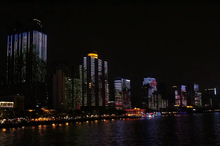 The glorious Pearl River Lights In Guangzhou China form striking images stretching from building to building and as far as the eye can see! | berrysweetlife.com