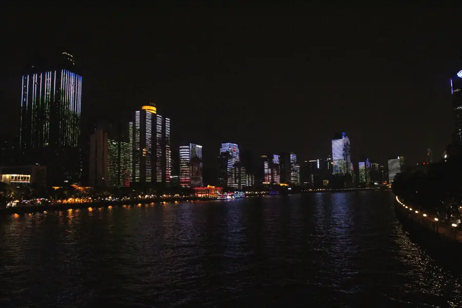 The glorious Pearl River Lights In Guangzhou China form striking images stretching from building to building and as far as the eye can see! | berrysweetlife.com