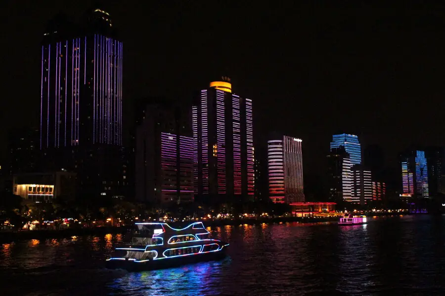 The glorious Pearl River Lights In Guangzhou China form striking images stretching from building to building and as far as the eye can see! | berrysweetlife.com