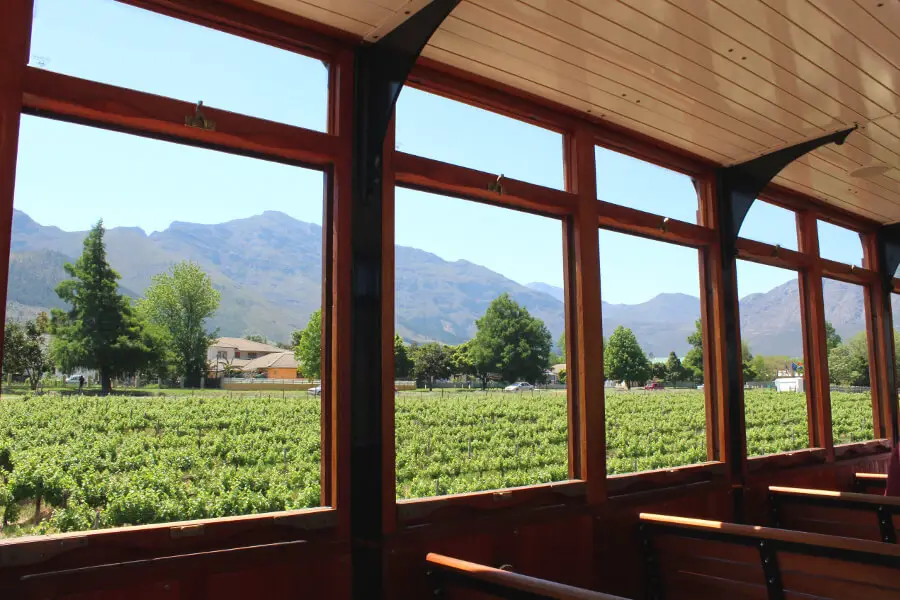 Taking The Wine Tram Tour In Cape Town - experience picturesque vineyards, breath-taking scenery, world-class cuisine, fine wines and a 300 year history! | berrysweetlife.com