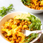 Cauliflower Chickpea Pasta With Garlic Butternut Sauce | berrysweetlife.com