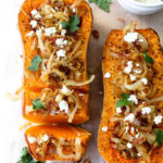 Feta And Caramelised Onion Roasted Butternut | berrysweetlife.com